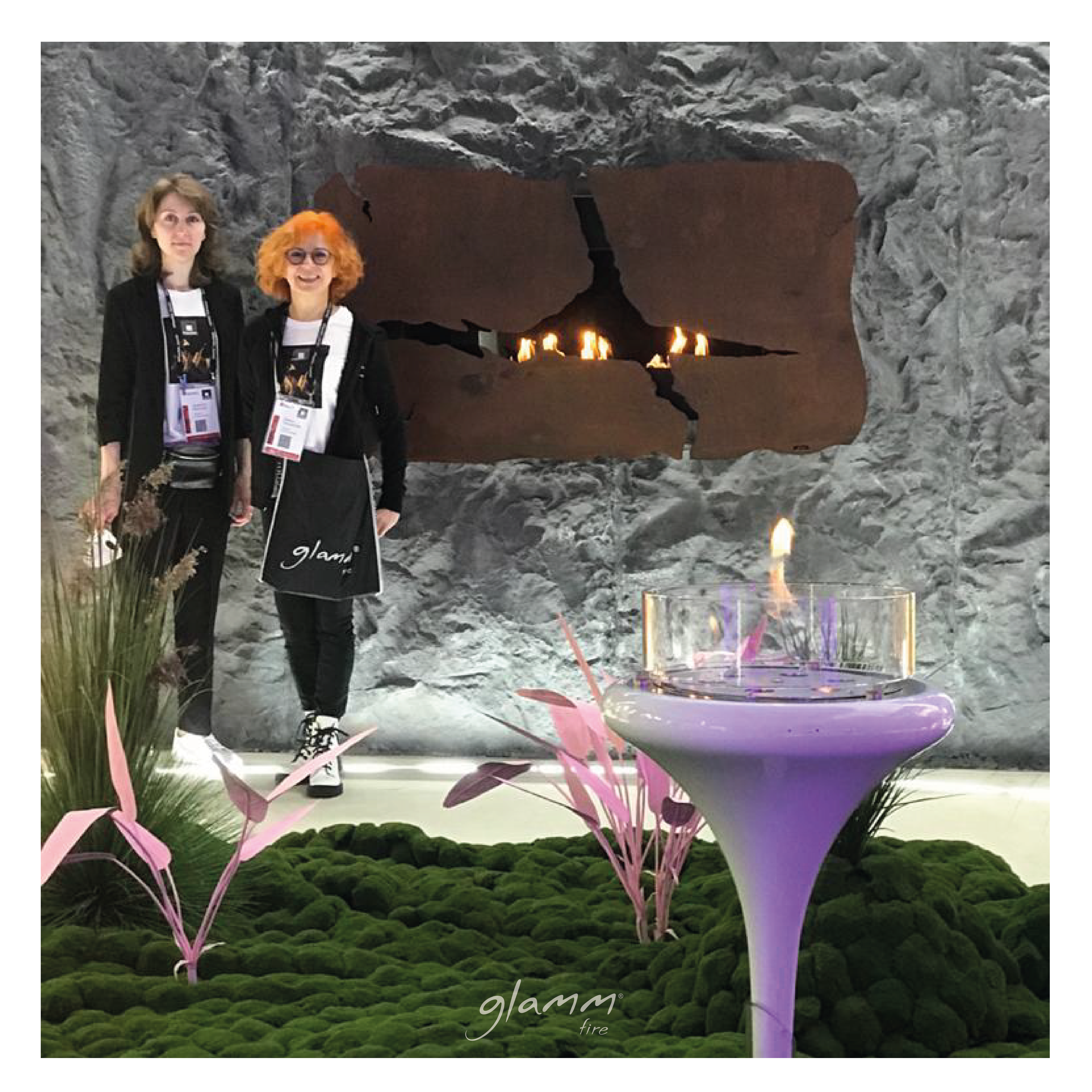 GlammFire showcasing products at a trade fair in Russia.