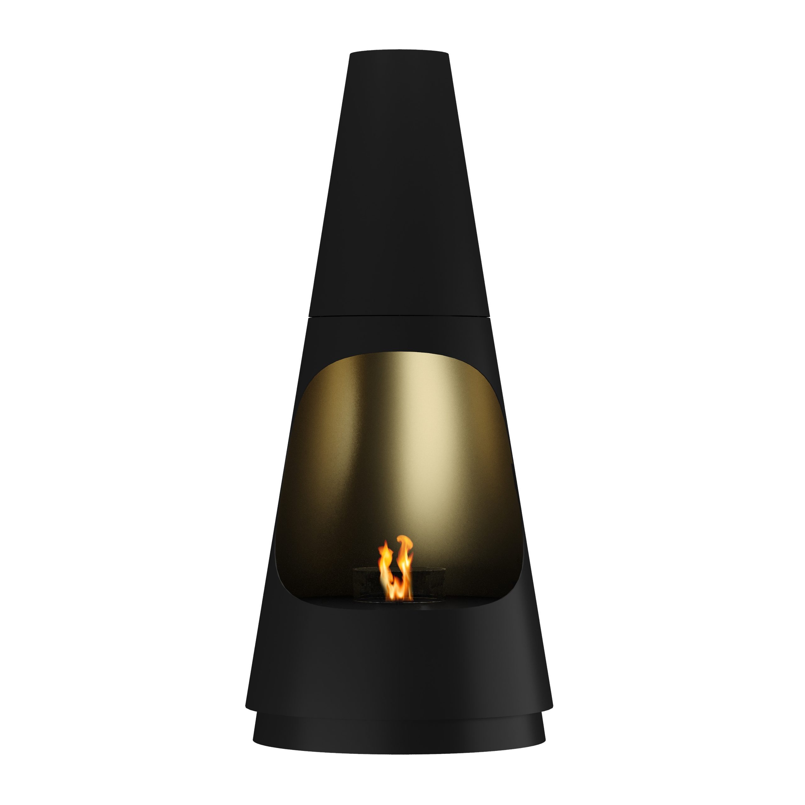 Archimedes bioethanol fireplace by GlammFire with 360º rotation and no need for a chimney