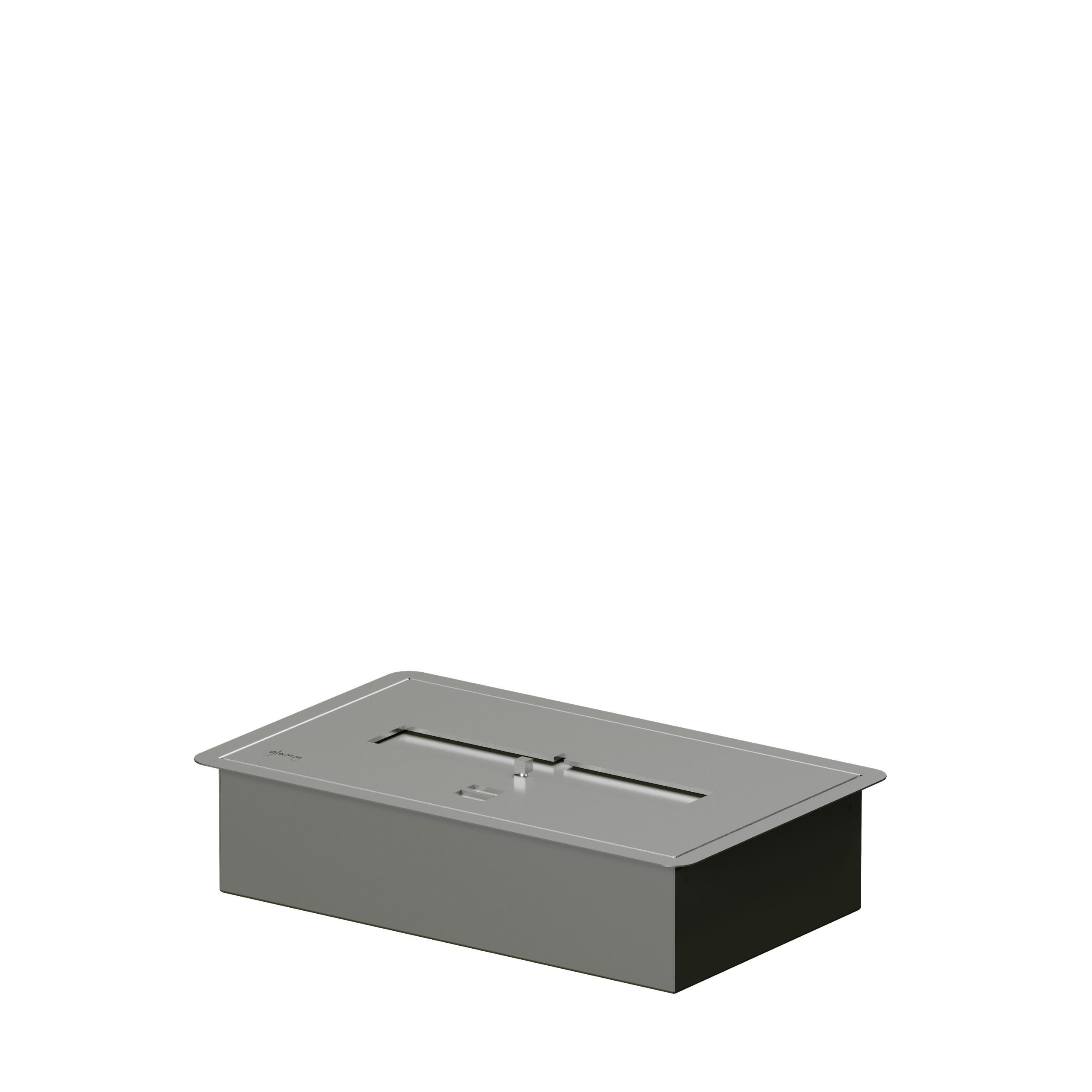 Burner II bioethanol fireplace with transparent background, featuring a sleek and modern design.