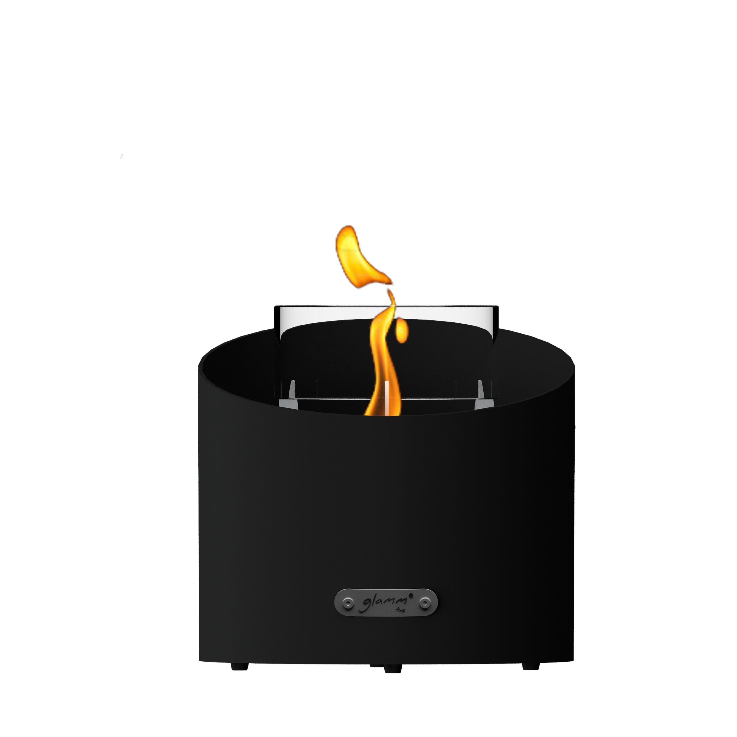 Contour tabletop bioethanol fireplace with transparent background, modern design for stylish interiors.