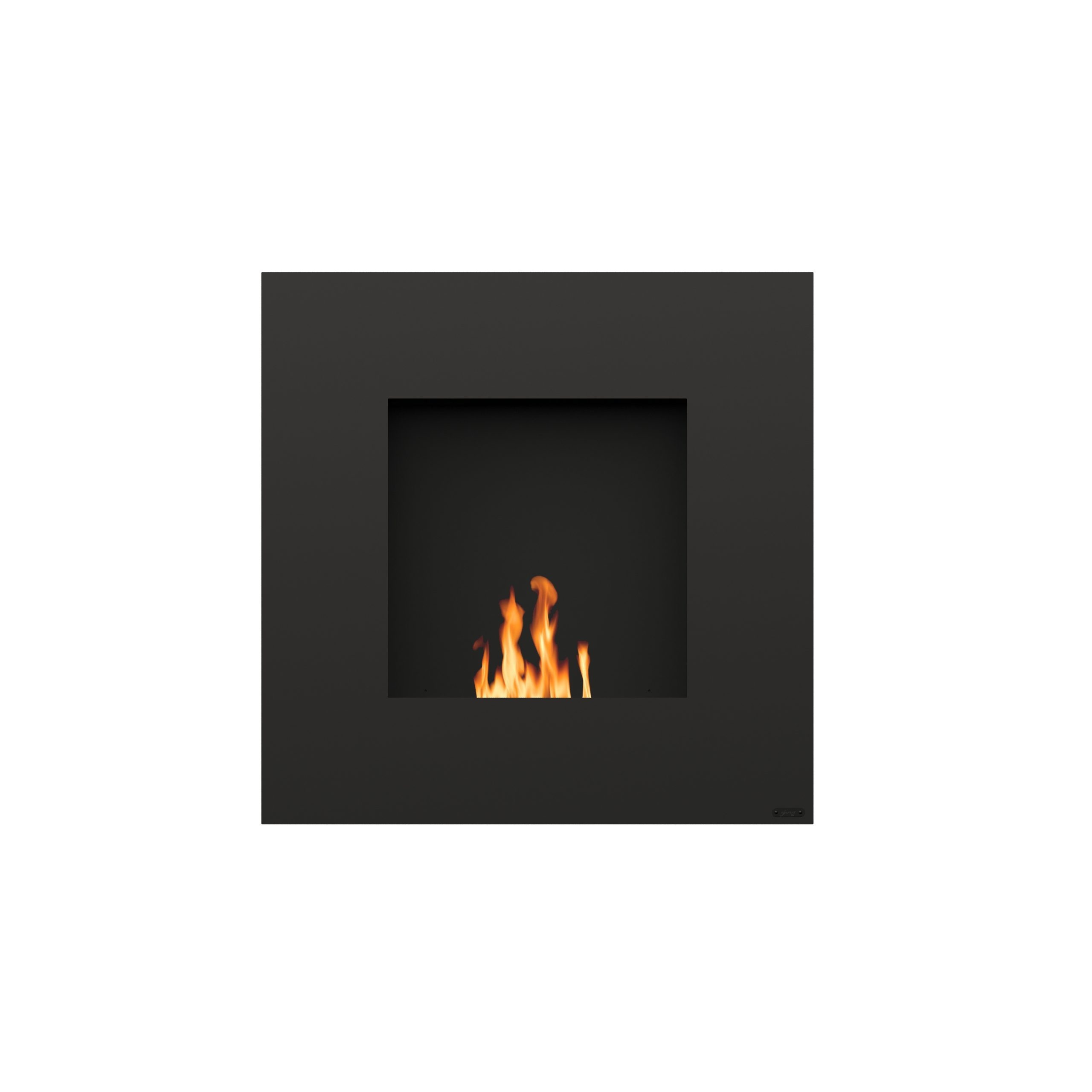 Lotus square bioethanol wall fireplace without background by GlammFire