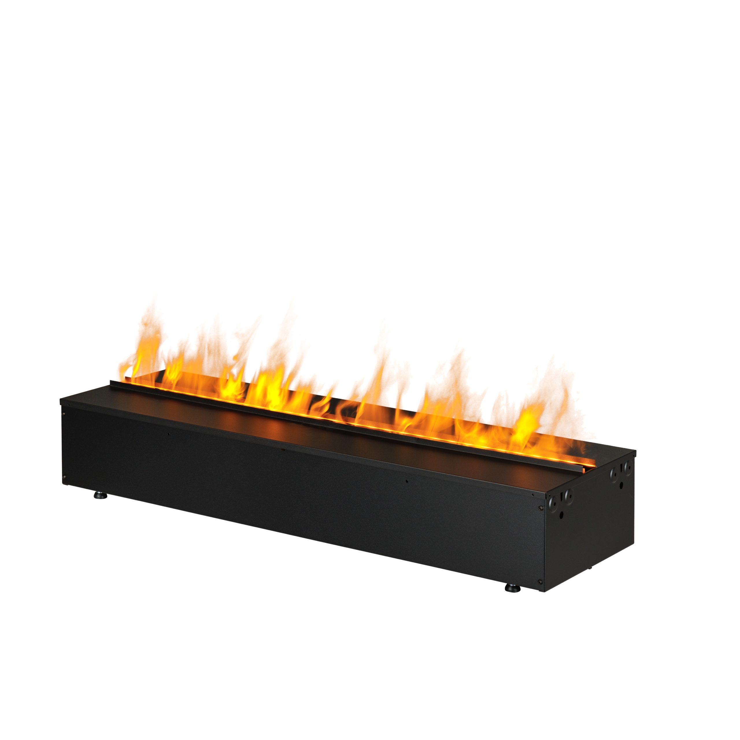 GlammFire Kit 3D Plus 100 electric fireplace with extended flame effect, perfect for modern interiors and large spaces.