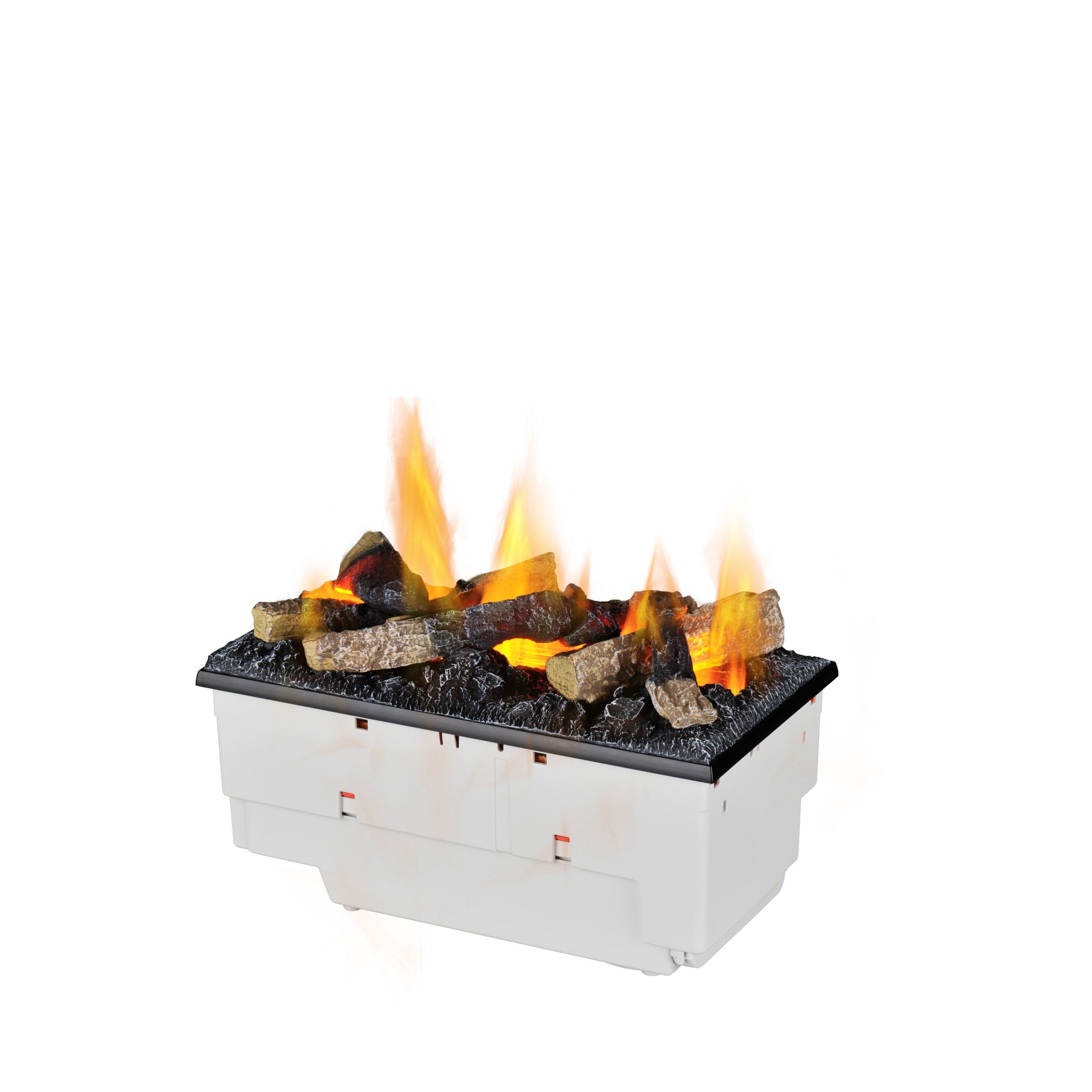 Alt text: Kit Glamm 3D electric fireplace with realistic flame effects and compact design, perfect for modern interior spaces.