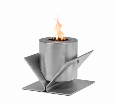 Kivo tabletop bioethanol fireplace by GlammFire, compact and elegant design for modern interiors