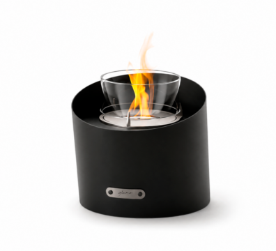 Contour tabletop bioethanol fireplace with transparent background, modern design for stylish interiors.