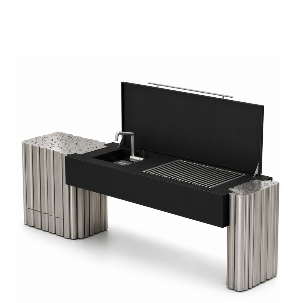 La Bohème barbecue by GlammFire with sleek modern design and premium materials for luxury outdoor cooking.
