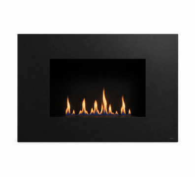 Mito Small bioethanol wall fireplace by GlammFire with compact rectangular black design.