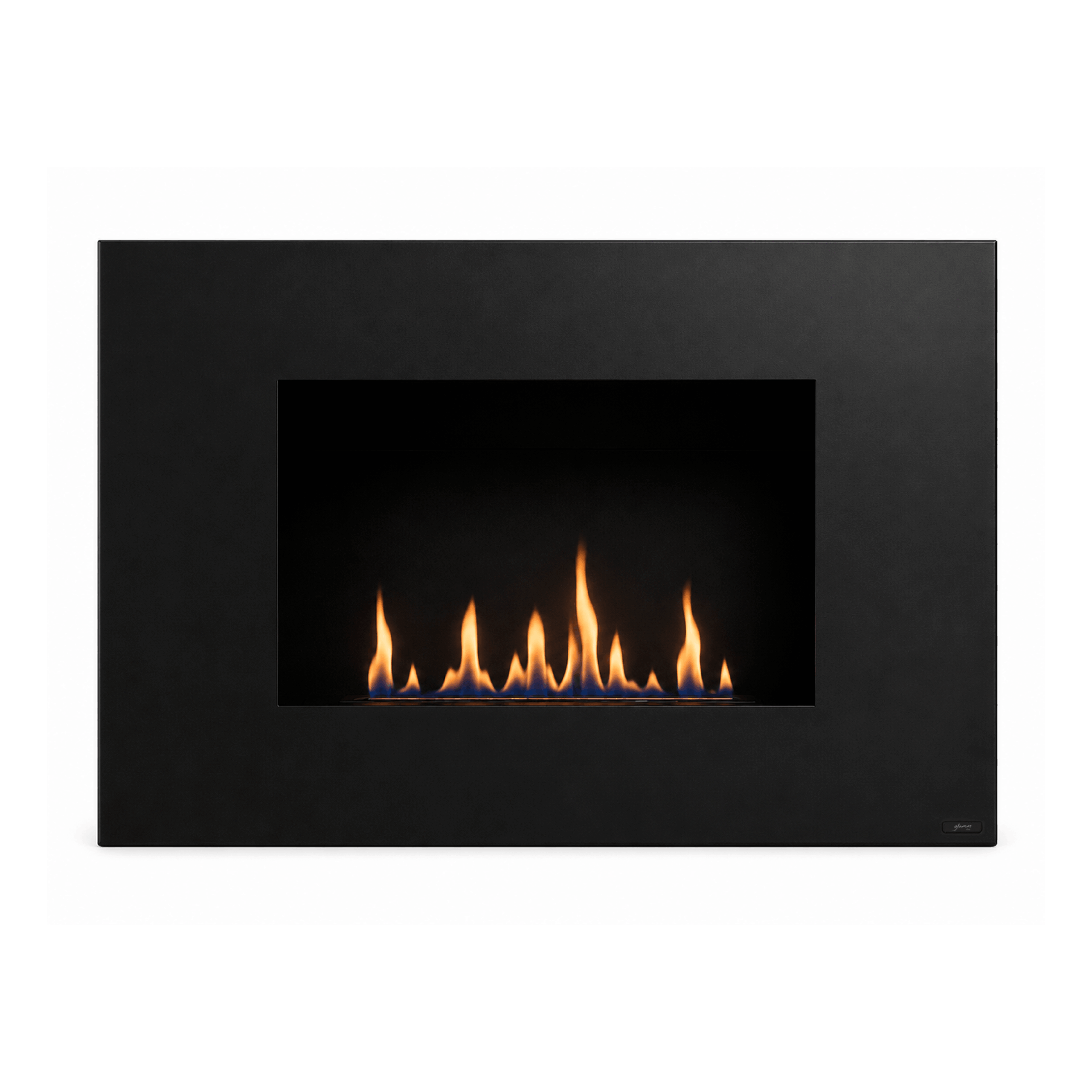 Mito Small bioethanol wall fireplace by GlammFire with compact rectangular black design.