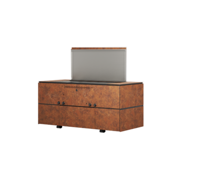 GLA Outdoor Kitchens Fortezza by GlammFire luxury outdoor kitchen in corten steel with integrated grill