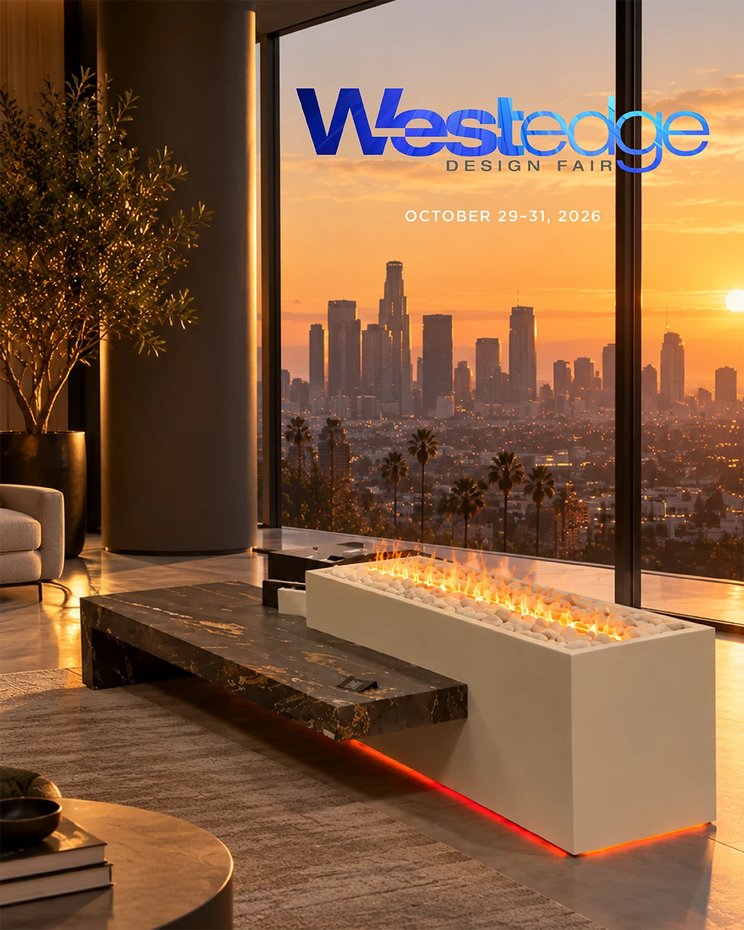 GlammFire na WestEdge Design Fair, de 29 a 31 de outubro de 2026.