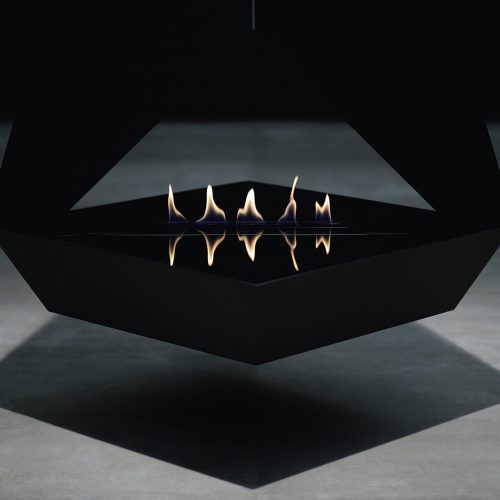 Eudoxus, suspended bioethanol fireplace detail