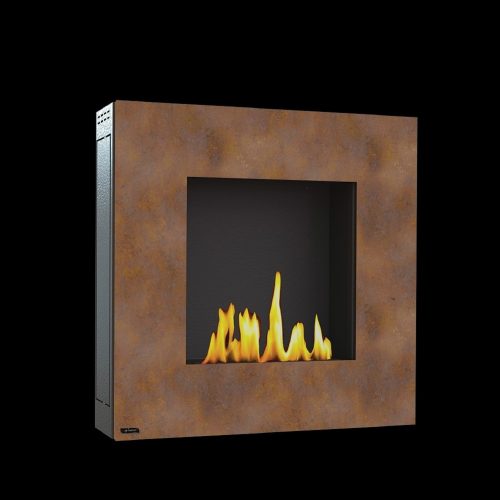Lotus square bioethanol wall fireplace by GlammFire